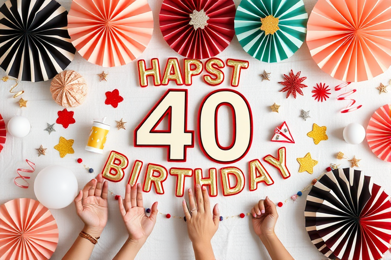 fast 40th birthday party decorations — Fast 40th Birthday Party Decorations (the finished result)