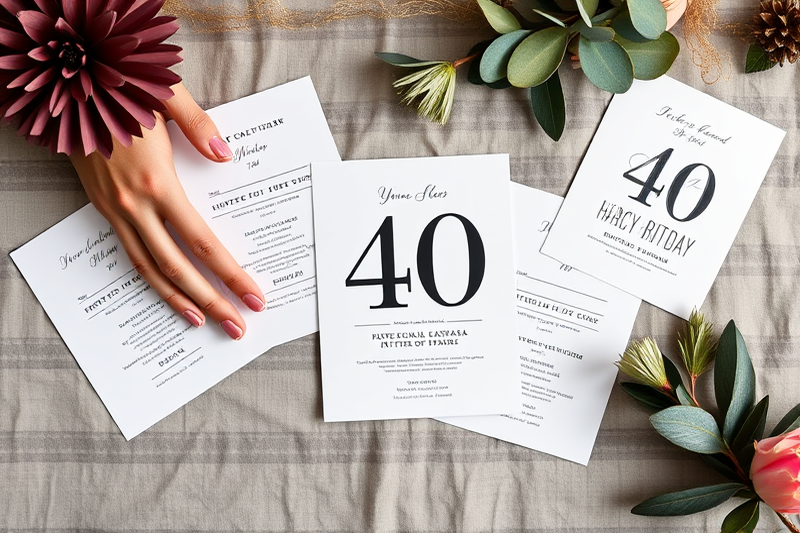 modern 40th birthday party decorations — Modern 40th Birthday Party Decorations (the finished result)