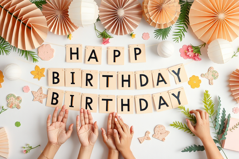 natural milestone birthday party decorations — Natural Milestone Birthday Party Decorations (the finished result)