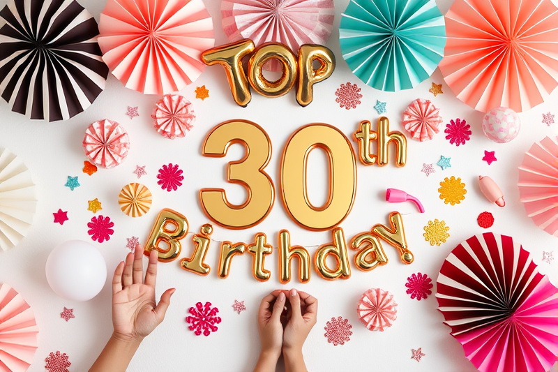 top 30th birthday party decorations — Top 30th Birthday Party Decorations (the finished result)