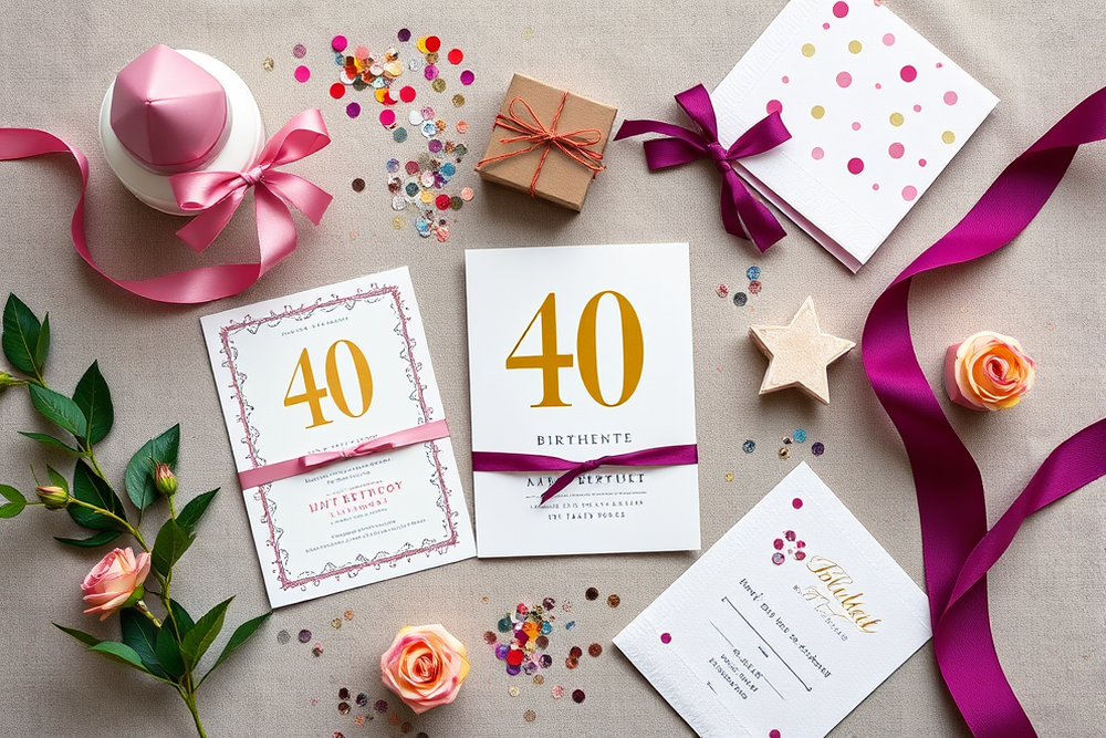 40th birthday party invitations — 40th Birthday Party Invitations (the finished result)
