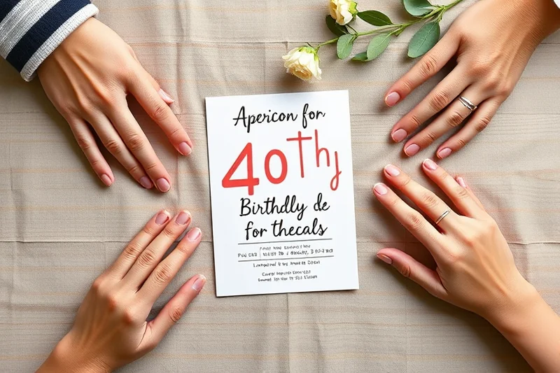 affordable 40th birthday party invitations — Affordable 40th Birthday Party Invitations (the finished result)
