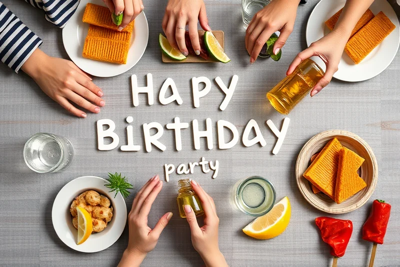 easy adult milestone birthday parties food drinks — Easy Adult Milestone Birthday Parties Food Drinks (the finished result)