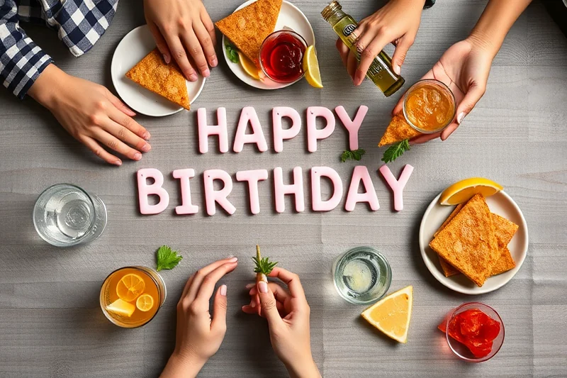 quick adult milestone birthday parties food drinks — Quick Adult Milestone Birthday Parties Food Drinks (the finished result)