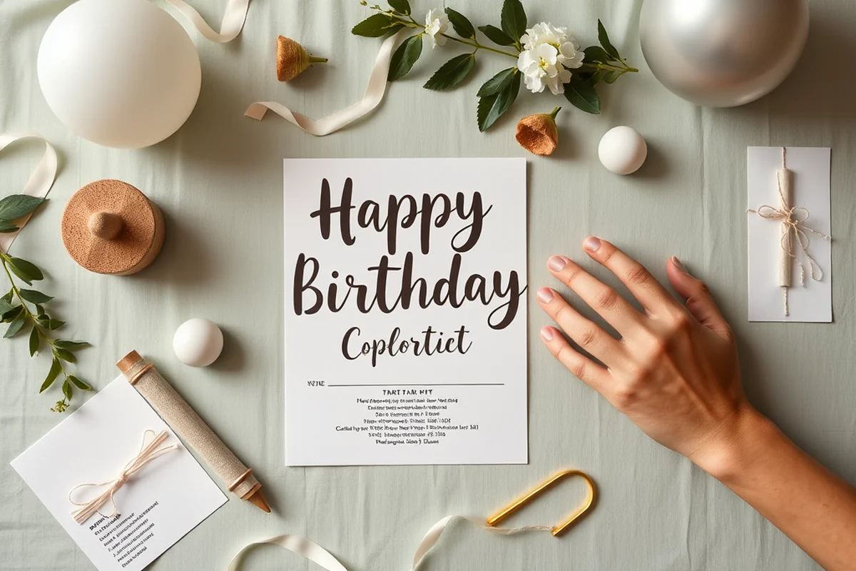 simple adult milestone birthday parties invitations — Simple Adult Milestone Birthday Parties Invitations (the finished result)