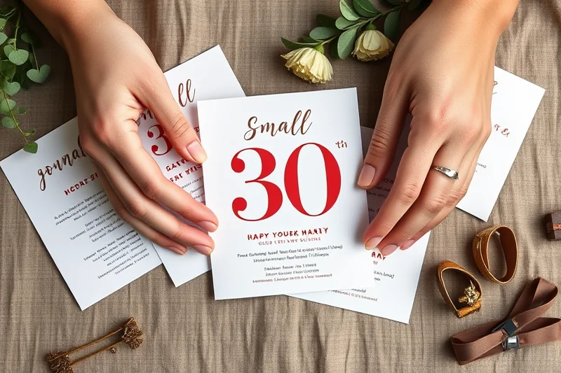 small 30th birthday party invitations — Small 30th Birthday Party Invitations (the finished result)