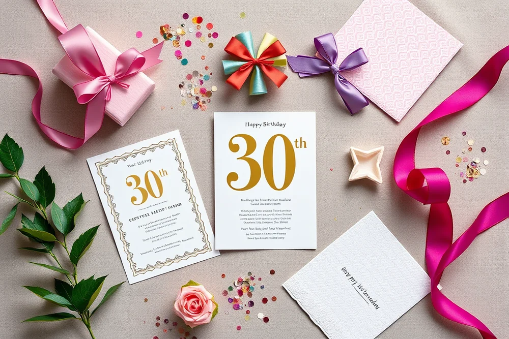 30th birthday party invitations — 30th Birthday Party Invitations (the finished result)