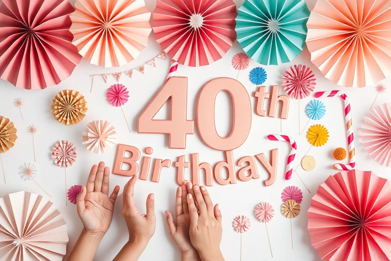40th birthday decorations for women — 40th Birthday Decorations For Women (the finished result)