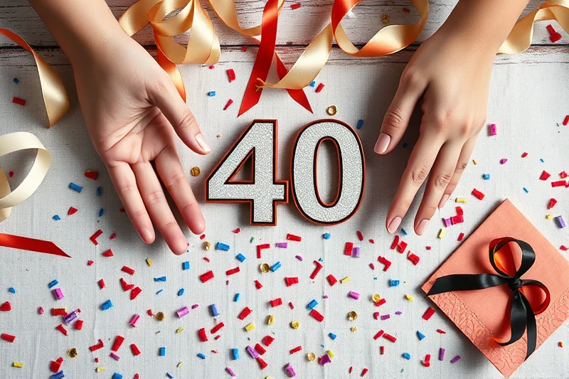 40th birthday decorations — 40th Birthday Decorations (the finished result)