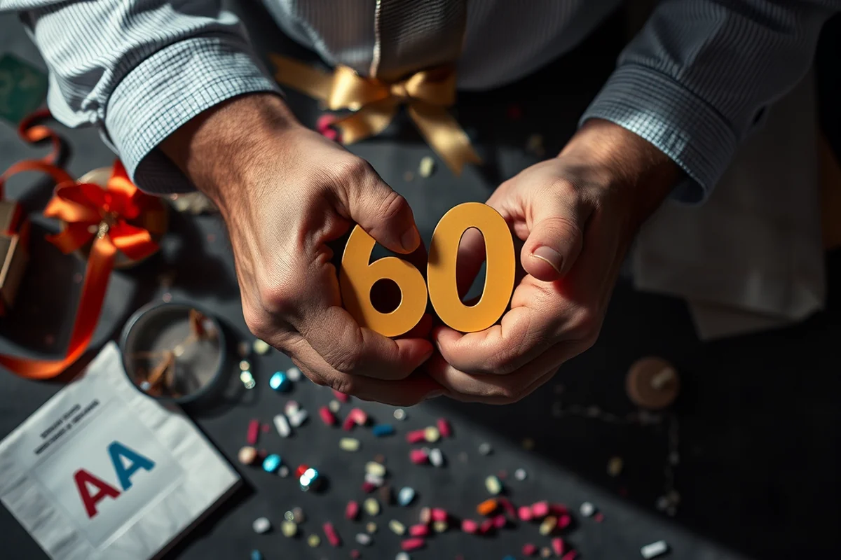 60th birthday decorations for men — 60Th Birthday Decorations For Men (the finished result)