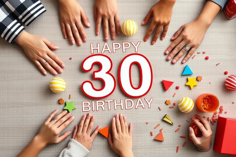 affordable 30th birthday party activities — Affordable 30th Birthday Party Activities (the finished result)