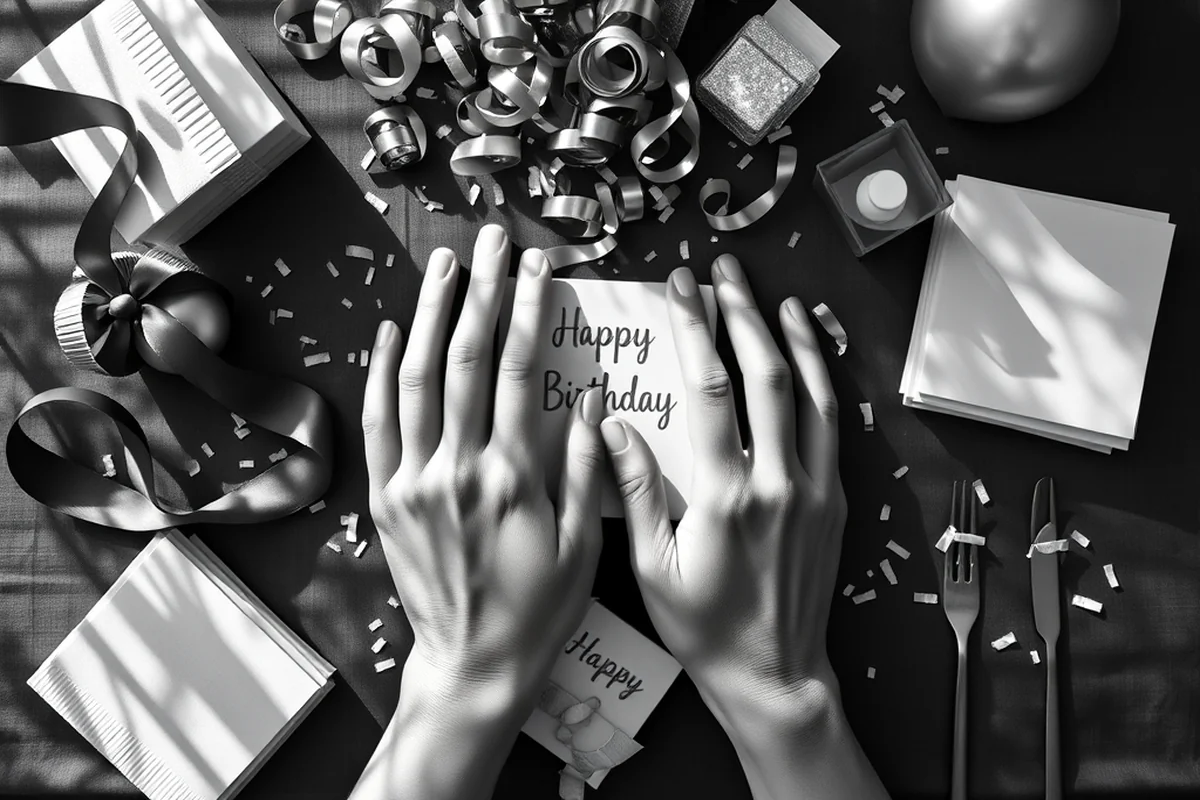 adult milestone birthday parties invitations step by step — Adult Milestone Birthday Parties Invitations Step By Step (the finished result)